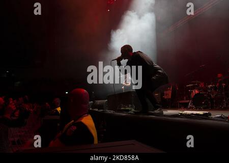 Concert by British band The Slow Readers Club, at SuperBock Arena, on April 21, 2022, Porto Portugal (Photo by Rita Franca/NurPhoto) Stock Photo