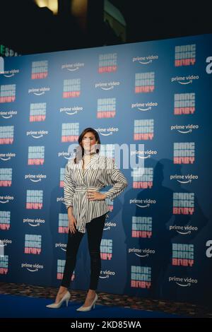 Diana Del Bufalo attends the 'Bang Bang Baby' premiere at The Space Cinema Moderno on April 21, 2022 in Rome, Italy (Photo by Luca Carlino/NurPhoto) Stock Photo