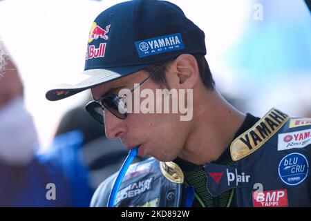 NÂ°1 Toprak Razgatlioglu TUR Yamaha YZF R1 Pata Yamaha with Brixx WorldSBK during the World SuperBike - SBK Motul Dutch Round - FIM Superbike World Championship 2022 - Race 1 on April 23, 2022 at the TT Assen Circuit in Assen (Netherlands), Netherlands (Photo by Otto Moretti/LiveMedia/NurPhoto) Stock Photo