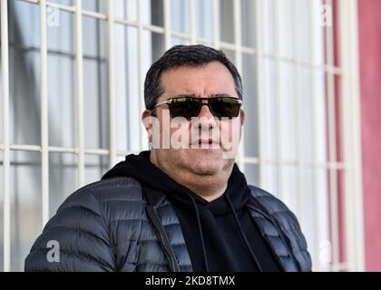 (EDITOR'S NOTE: FILE IMAGE) Mino Raiola sports agent during the Other Mino Raiola died in April 30, 2022 on April 30, 2022 at the San Raffaele Hospital in Milan, Italy (Photo by Reporter Torino/LiveMedia/NurPhoto) Stock Photo