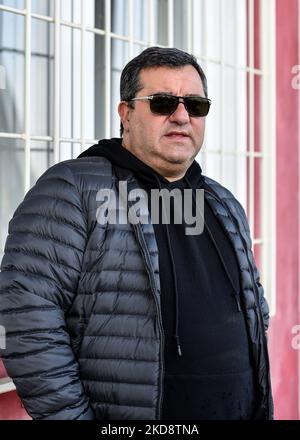 (EDITOR'S NOTE: FILE IMAGE) Mino Raiola sports agent during the Other Mino Raiola died in April 30, 2022 on April 30, 2022 at the San Raffaele Hospital in Milan, Italy (Photo by Reporter Torino/LiveMedia/NurPhoto) Stock Photo