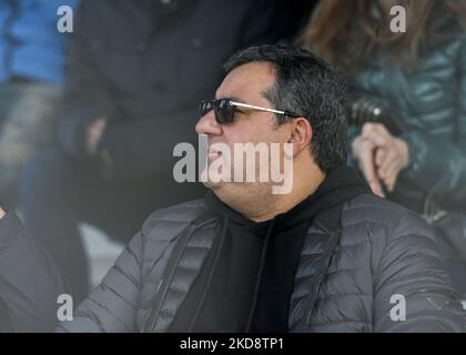 (EDITOR'S NOTE: FILE IMAGE) Mino Raiola sports agent during the Other Mino Raiola died in April 30, 2022 on April 30, 2022 at the San Raffaele Hospital in Milan, Italy (Photo by Reporter Torino/LiveMedia/NurPhoto) Stock Photo