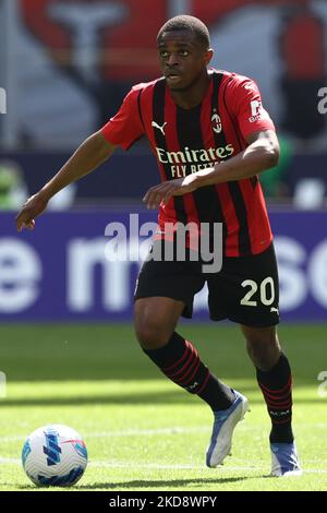 Pierre Kalulu Of Ac Milan In Action During The Coppa Italia Semi-final ...