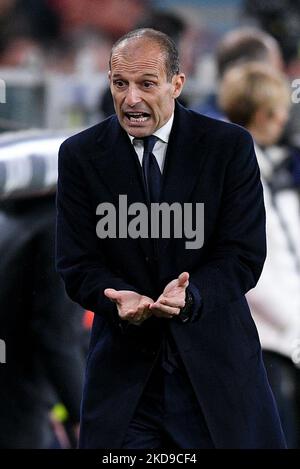 Juventus Massimiliano Allegri looks on during the pre season match at ...