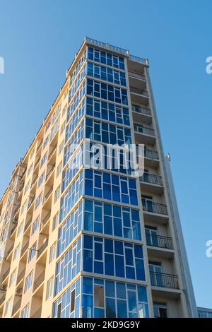 Batumi, Georgia - 30 August, 2022: Modern houses in Batumi city. Travel Stock Photo