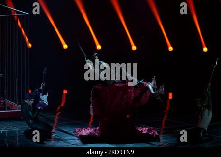 Achille Lauro (Stripper) San Marino during the Eurvision Song Contest 2022, Second Semi-Final on May 12, 2022 at Pala Olimpico in Turin, Italy.(Photo by Nderim Kaceli/LiveMedia/NurPhoto) Stock Photo