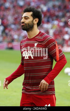 Liverpool's Mohamed Salah during FA Cup Final between Chelsea and Liverpool at Wembley Stadium , London, UK 14th May , 2022 (Photo by Action Foto Sport/NurPhoto) Stock Photo