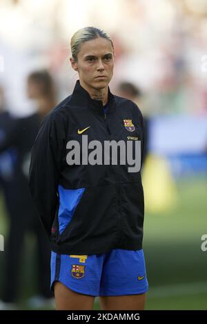 Maria Pilar Leon of Barcelona prior the UEFA Women's Champions League final match between FC Barcelona and Olympique Lyonnais at Juventus Stadium on May 21, 2022 in Turin, Italy. (Photo by Jose Breton/Pics Action/NurPhoto) Stock Photo