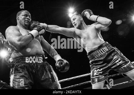 Otto Wallin (24-1, 14 KOs; New York City by way of Sweden), the 11th ranked WBC heavyweight in the world, defeated Rydell Booker (26-5-1, 13 KOs; Detroit, MI) by a unanimous 10 round decision on 26 May 2022 at Salita Promotions’ Detroit Brawl professional boxing event in Dearborn, Michigan. (Photo by Adam J. Dewey/NurPhoto) Stock Photo