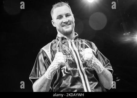 Otto Wallin (24-1, 14 KOs; New York City by way of Sweden), the 11th ranked WBC heavyweight in the world, defeated Rydell Booker (26-5-1, 13 KOs; Detroit, MI) by a unanimous 10 round decision on 26 May 2022 at Salita Promotions’ Detroit Brawl professional boxing event in Dearborn, Michigan. (Photo by Adam J. Dewey/NurPhoto) Stock Photo