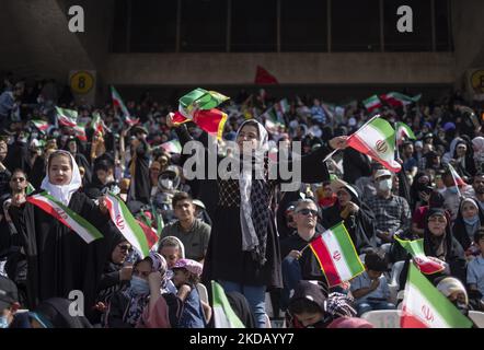 Khamenei Supporters A female supporter of Iran’s Supreme Leader Ayatollah Ali Khamenei ...