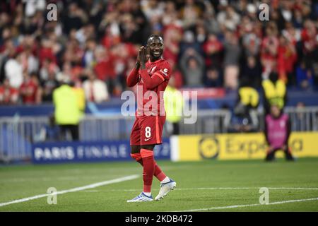 Naby Keita of Liverpool during the UEFA Champions League final match between Liverpool FC and Real Madrid at Stade de France on May 28, 2022 in Paris, France. (Photo by Jose Breton/Pics Action/NurPhoto) Stock Photo