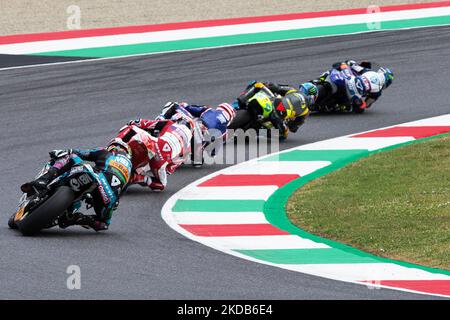 Moto2 during the MotoGP World Championship Gran Premio dâ€™Italia Oakley Race Moto2, Moto3 on May 29, 2022 at the Mugello International Circuit in Mugello, Italy (Photo by Valerio Origo/LiveMedia/NurPhoto) Stock Photo