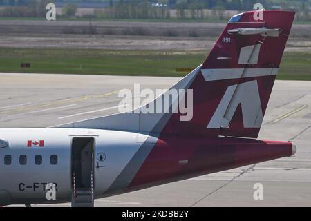 Canadian North plane at Edmonton International Airport. On Sunday, May 22, 2022, in Edmonton International Airport, Edmonton, Alberta, Canada. (Photo by Artur Widak/NurPhoto) Stock Photo