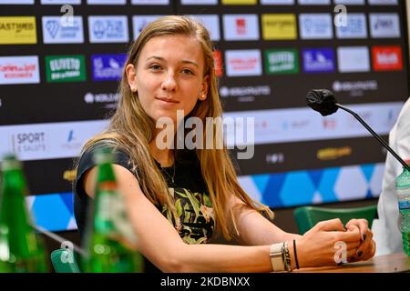 Femke Bol (NED) during the Golden Gala press conference Pietro Mennea fifth leg Wanda Diamond League in the conference room of the Olympic Stadium in Rome on 08 June 2022 (Photo by Fabrizio Corradetti/LiveMedia/NurPhoto) Stock Photo