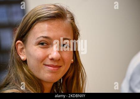 Femke Bol (NED) during the Golden Gala press conference Pietro Mennea fifth leg Wanda Diamond League in the conference room of the Olympic Stadium in Rome on 08 June 2022 (Photo by Fabrizio Corradetti/LiveMedia/NurPhoto) Stock Photo