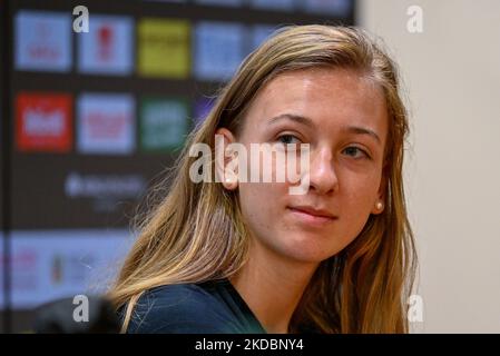 Femke Bol (NED) during the Golden Gala press conference Pietro Mennea fifth leg Wanda Diamond League in the conference room of the Olympic Stadium in Rome on 08 June 2022 (Photo by Fabrizio Corradetti/LiveMedia/NurPhoto) Stock Photo