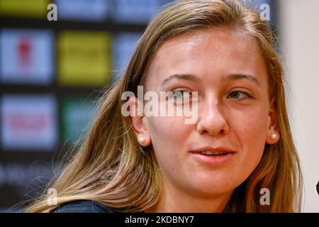 Femke Bol (NED) during the Golden Gala press conference Pietro Mennea fifth leg Wanda Diamond League in the conference room of the Olympic Stadium in Rome on 08 June 2022 (Photo by Fabrizio Corradetti/LiveMedia/NurPhoto) Stock Photo