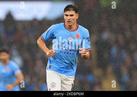 Julian Alvarez #19 of Manchester City during the FA Cup Third