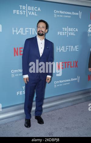 Lin-Manuel Miranda attends 'Halftime' Premiere during the Tribeca Festival Opening Night on June 08, 2022 in New York City. (Photo by John Nacion/NurPhoto) Stock Photo