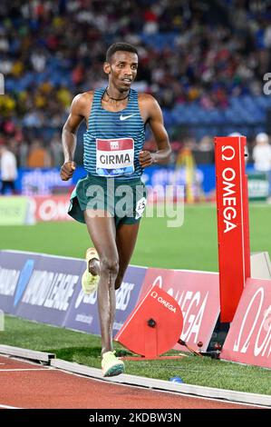 Lamecha Girma (ET) during the Wanda Diamond League Golden Gala meeting at Olimpic stadium in Rome on 09 June 2022 (Photo by Fabrizio Corradetti/LiveMedia/NurPhoto) Stock Photo