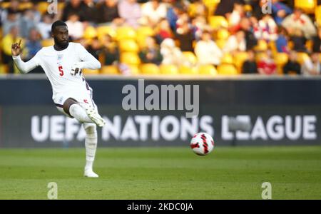 Fikayo Tomori (AC Milan) of England during UEFA Nations League - Group A3 between England against Italy at Molineux Stadium, Wolverhampton on 11th June , 2022 (Photo by Action Foto Sport/NurPhoto) Stock Photo