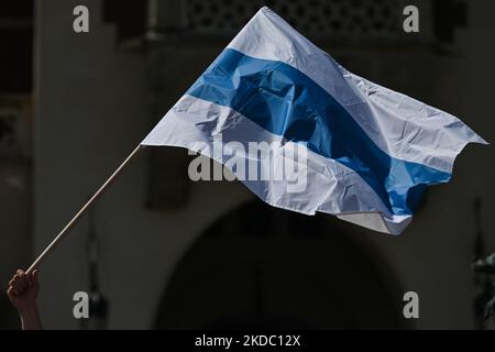 White Blue White Free Russia Flag