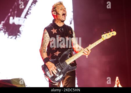 Mike Dirnt of Green Day in concert at IDAYS Festival in Milano, Italy, on June 15 2022. (Photo by Mairo Cinquetti/NurPhoto) Stock Photo