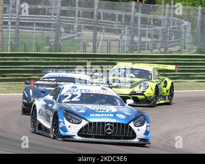 Lucas Auer-AUT-Mercedes-Mercedes-AMG Team Winward (GER) during DTM Race 2022-Race 1, in Imola (BO), Italy on June 18, 2021. (Photo by Loris Roselli/NurPhoto) Stock Photo