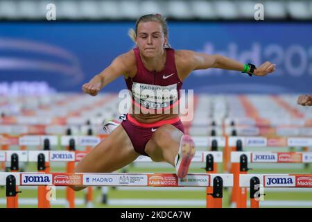 Graversgaard participate in the Meeting Madrid a World Athletics Continental Tour Silver event held at the Vallehermoso Stadium in Madrid June 18, 2022 Spain (Photo by Oscar Gonzalez/NurPhoto) Stock Photo