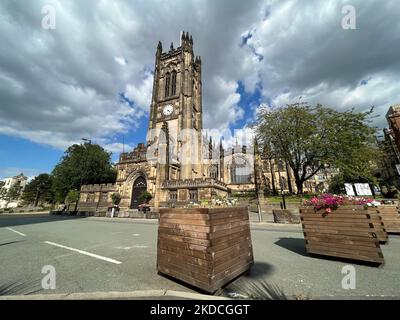 Exterior of Manchester Cathedral Stock Photo