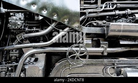 Vintage steam-punk industrial mechanical background Stock Photo