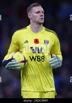 Bernd Leno of Fulham during the Manchester United FC v Fulham FC ...