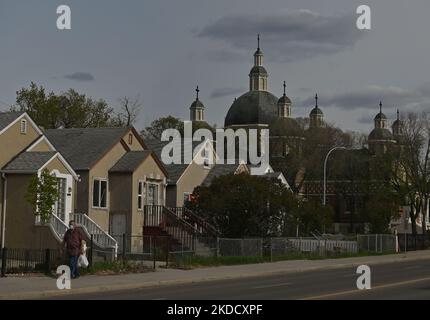 St. Josaphat Ukrainian Catholic Cathedral in Edmonton. Friday, May 20, 2022, in Edmonton, Alberta, Canada. (Photo by Artur Widak/NurPhoto) Stock Photo