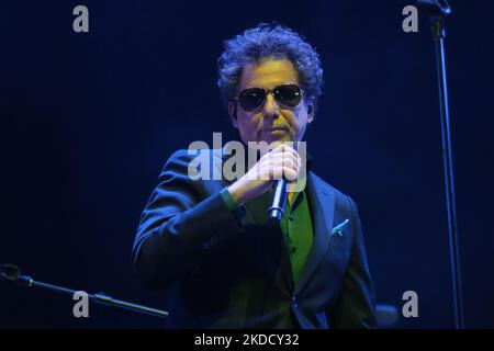 The singer Andres Calamaro performs during the concert at the Wizink Center in Madrid, Spain, on June 28, 2022 (Photo by Oscar Gonzalez/NurPhoto) Stock Photo