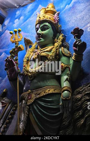 Figure of the Goddess Kali at the Kaliamman Kovil (Kali Amman Temple) in Batlagundu, Tamil Nadu, India, on May 15, 2022. (Photo by Creative Touch Imaging Ltd./NurPhoto) Stock Photo