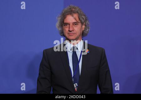 Prime Minister of Slovenia Robert Golob during the welcome ceremony of the NATO Summit in Madrid, Spain on June 29, 2022. (Photo by Jakub Porzycki/NurPhoto) Stock Photo