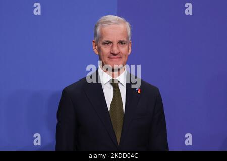 Prime Minister of Norway Jonas Gahr Store during the welcome ceremony of the NATO Summit in Madrid, Spain on June 29, 2022. (Photo by Jakub Porzycki/NurPhoto) Stock Photo