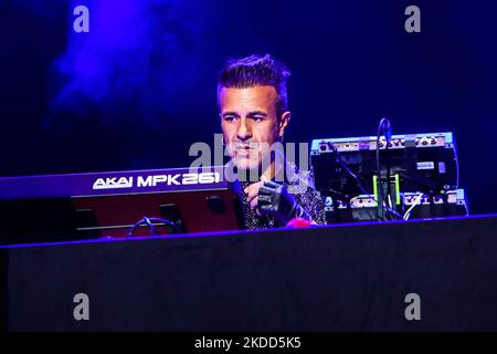 Maurizio Lobina of Eiffel 65 in concert at Ippodromo Snai in Milano, Italy, on July 4 2022 (Photo by Mairo Cinquetti/NurPhoto) Stock Photo