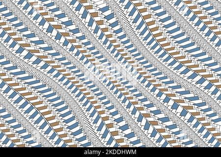 blue and orange abstract wave pattern mesmerising Stock Photo