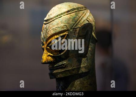 Exquisite Bronze Artifacts from Bashu and Sichuan Regions in Ancient China Stock Photo