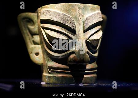 Exquisite Bronze Artifacts from Bashu and Sichuan Regions in Ancient China Stock Photo