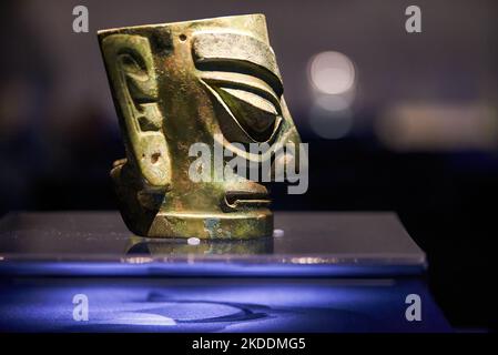 Exquisite Bronze Artifacts from Bashu and Sichuan Regions in Ancient China Stock Photo