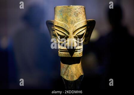 Exquisite Bronze Artifacts from Bashu and Sichuan Regions in Ancient China Stock Photo