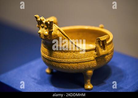 Exquisite Bronze Artifacts from Bashu and Sichuan Regions in Ancient China Stock Photo