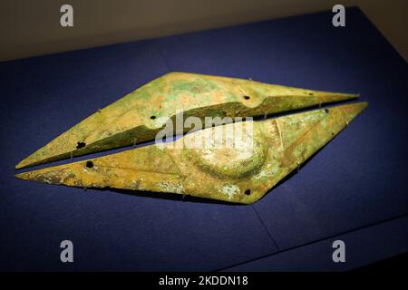 Ancient Chinese Jade Weapon Relics Stock Photo