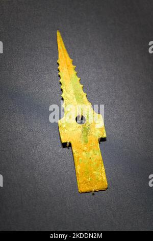 Ancient Chinese Jade Weapon Relics Stock Photo