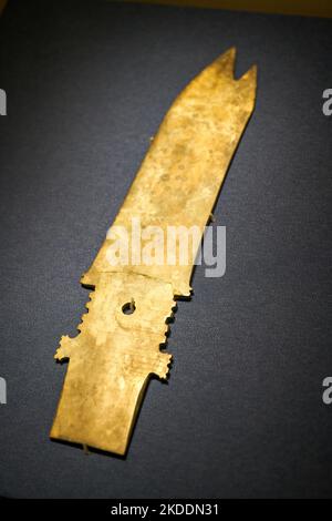 Ancient Chinese Jade Weapon Relics Stock Photo