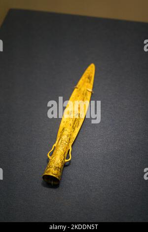 Ancient Chinese Jade Weapon Relics Stock Photo