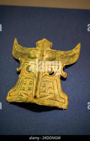 Ancient Chinese bronze weapon relics Stock Photo